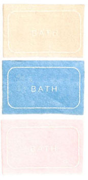 Dollhouse Miniature Bath Mats, Assorted, 3